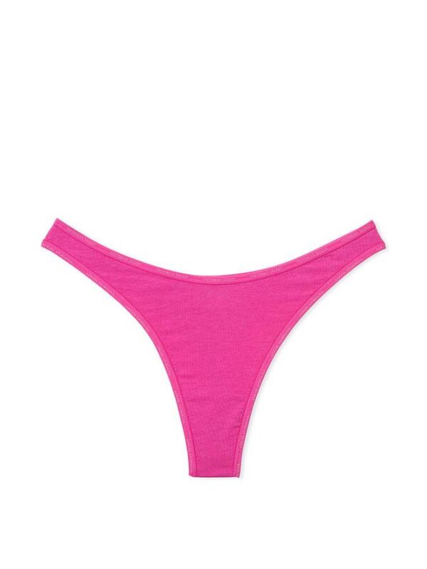Victoria's Secret Mini Logo Cotton High-Leg Scoop Thong Panty - Image 2