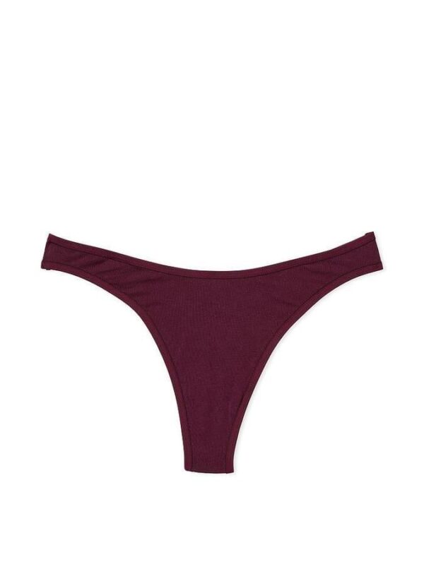 Victoria's Secret Mini Logo Cotton High-Leg Scoop Thong Panty - Image 2