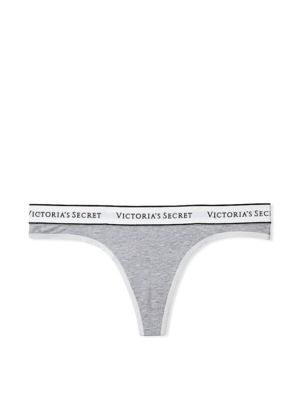 Victoria's Secret Logo Cotton Thong Panty - Image 3