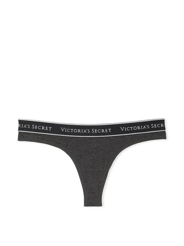 Victoria's Secret Logo Cotton Thong Panty - Image 3