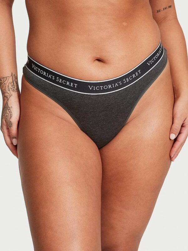Victoria's Secret Logo Cotton Thong Panty