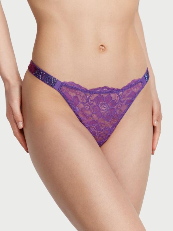 Victoria's Secret Shine Strap Lace Thong Panty