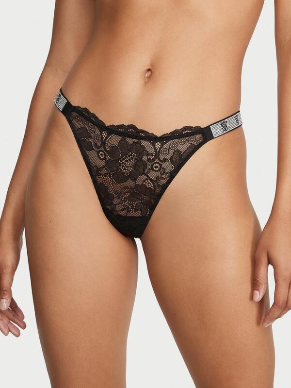 Victoria's Secret Shine Strap Lace Thong Panty - Image 3