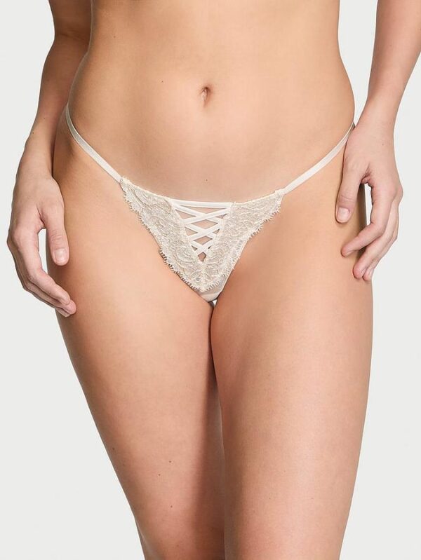 Victoria's Secret Boho Floral Embroidery Thong Panty