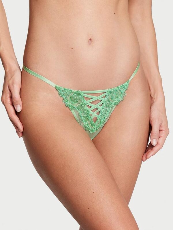 Victoria's Secret Boho Floral Embroidery Thong Panty