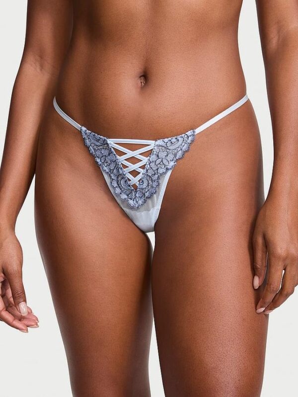 Victoria's Secret Boho Floral Embroidery Thong Panty