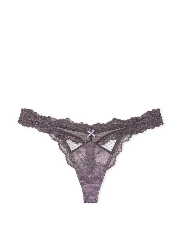 Victoria's Secret Lace & Mesh Thong Panty - Image 2