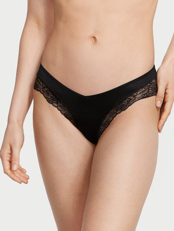 Victoria's Secret Rose Lace-Trim High-Leg Cheeky Panty
