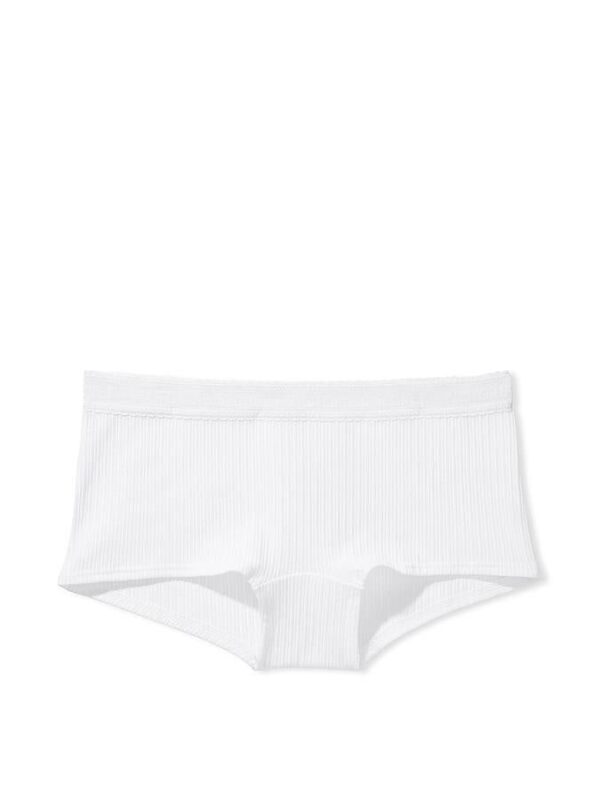 Victoria's Secret Logo Cotton Lace-Waist Boyshort Panty - Image 3