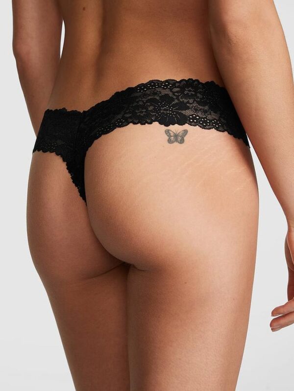 Victoria's Secret Wink Lace-Trim Thong Panty - Image 2
