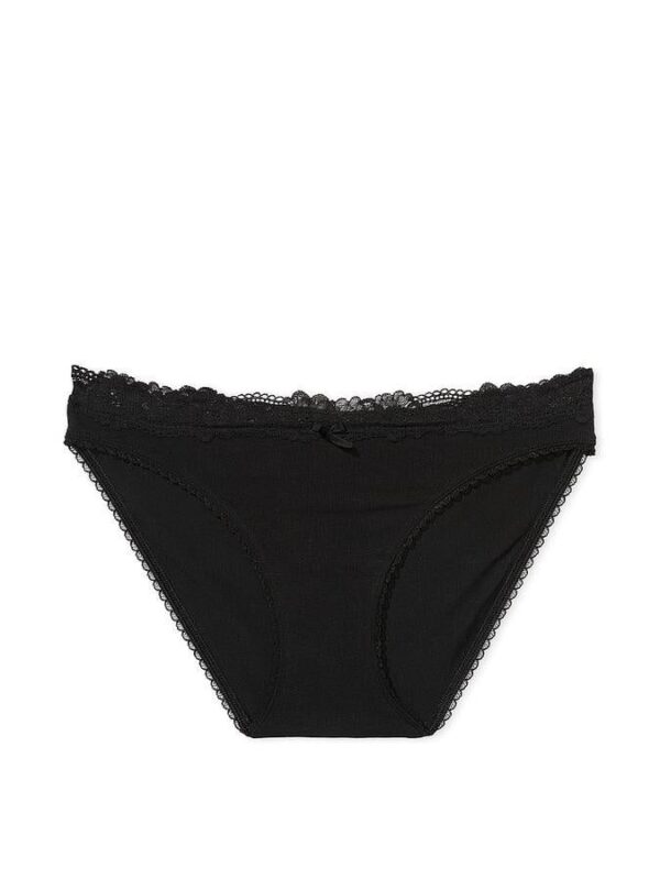 Victoria's Secret  Stretch Cotton Lace-Waist Bikini Panty - Image 3