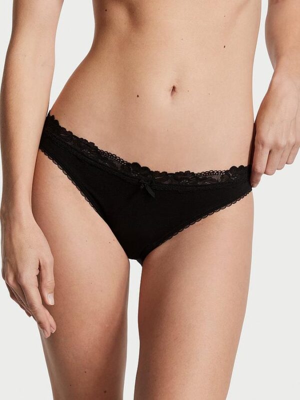 Victoria's Secret  Stretch Cotton Lace-Waist Bikini Panty