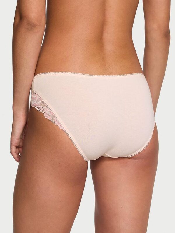 Victoria's Secret Stretch Cotton Lace-Trim Bikini Panty - Image 2