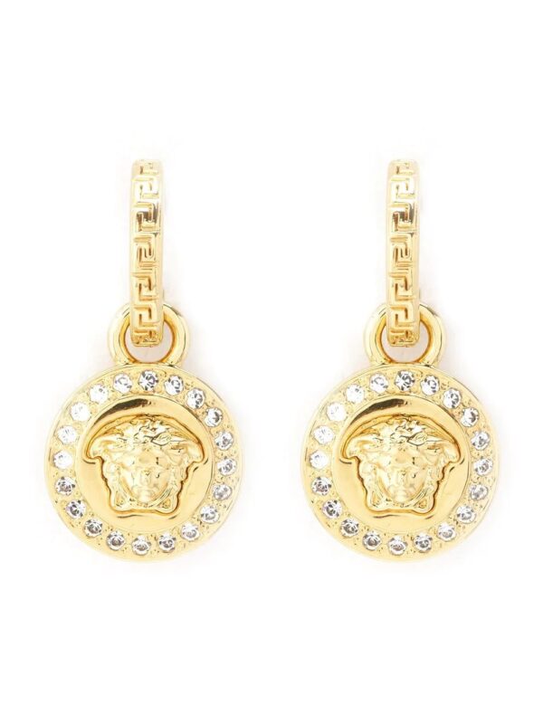 Versace  Greca and Medusa drop earrings
