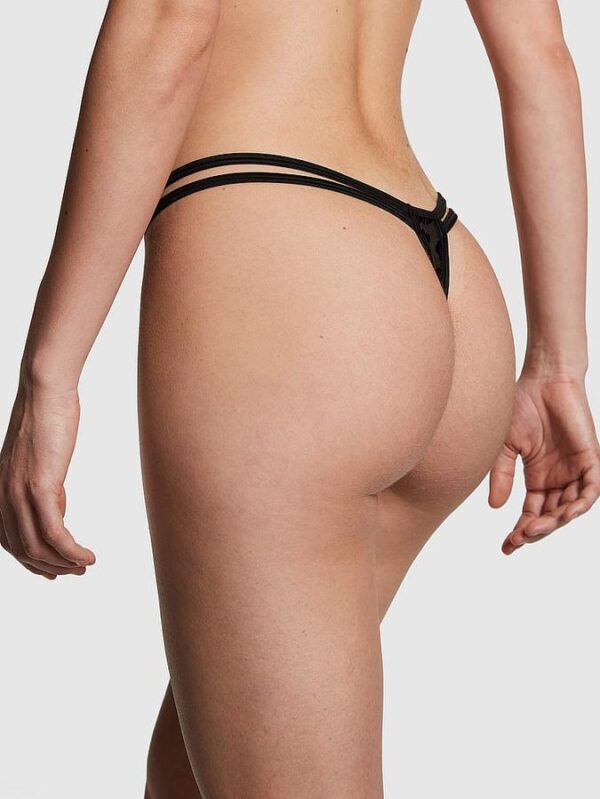 Victoria's Secret Logo Mesh Strappy Thong Panty - Image 2