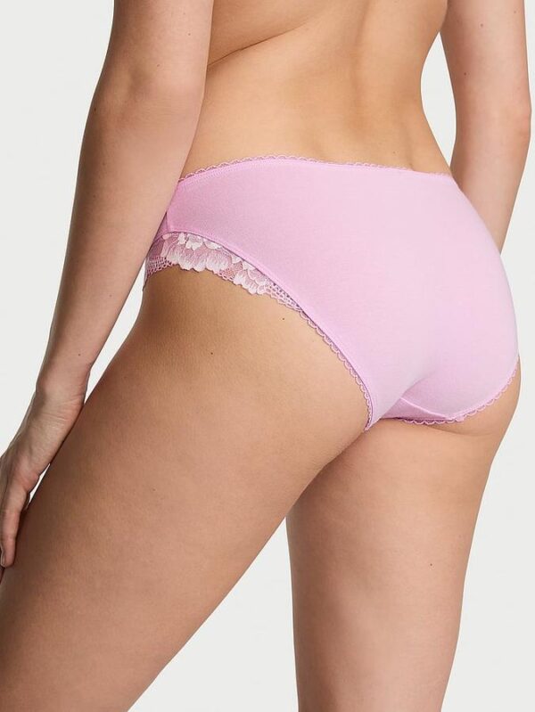 Victoria's Secret Stretch Cotton Lace-Trim Bikini Panty - Image 2