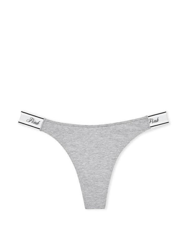 Victoria's Secret Logo Cotton High-Leg Thong Panty - Image 2
