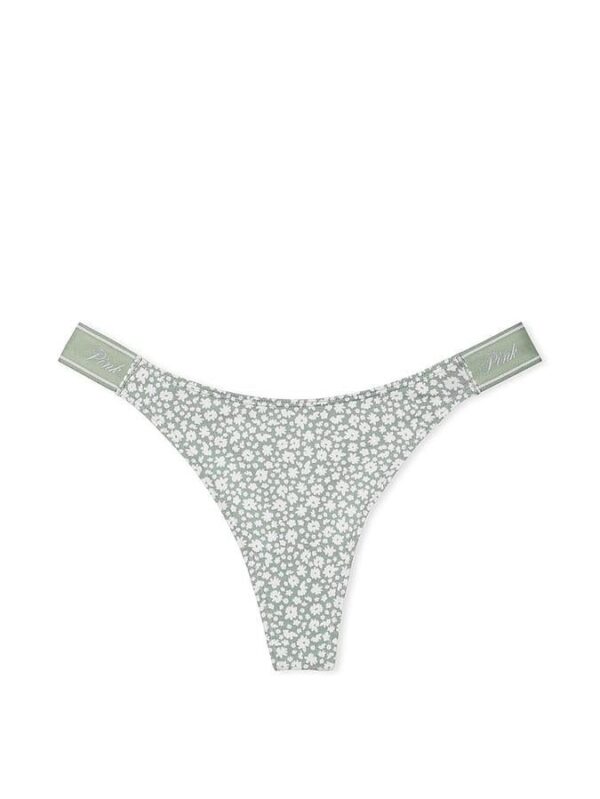 Victoria's Secret Logo Cotton High-Leg Thong Panty - Image 3