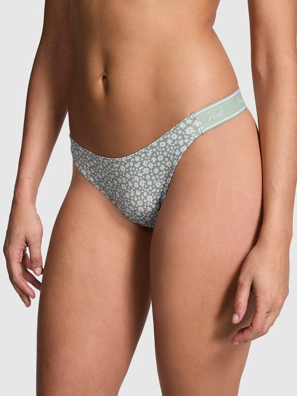 Victoria's Secret Logo Cotton High-Leg Thong Panty