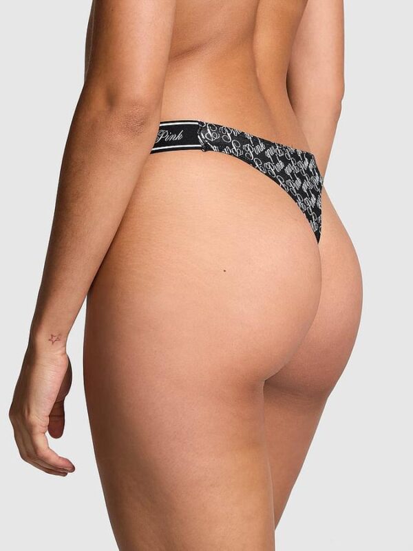Victoria's Secret Logo Cotton High-Leg Thong Panty - Image 2