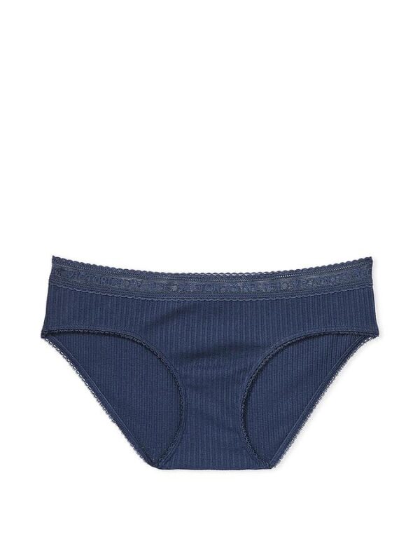 Victoria's Secret Logo Cotton Lace-Waist Hiphugger Panty - Image 3