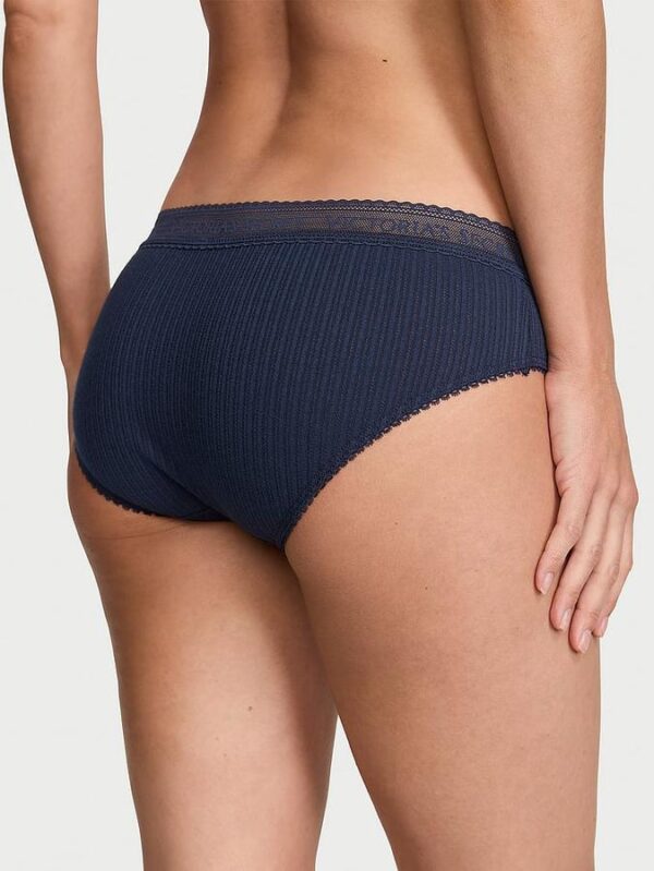 Victoria's Secret Logo Cotton Lace-Waist Hiphugger Panty - Image 2