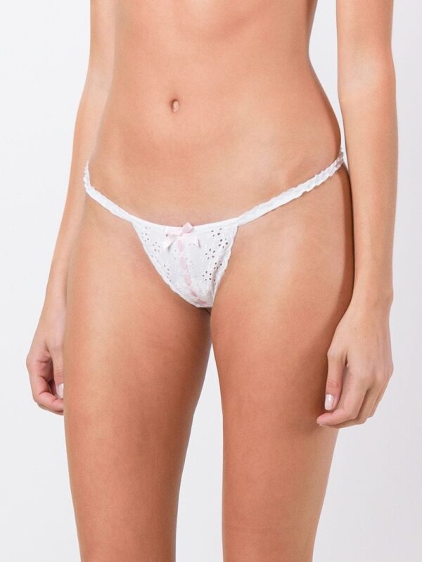 Folies By Renaud  Antoinette floral embroidered thong - Image 2