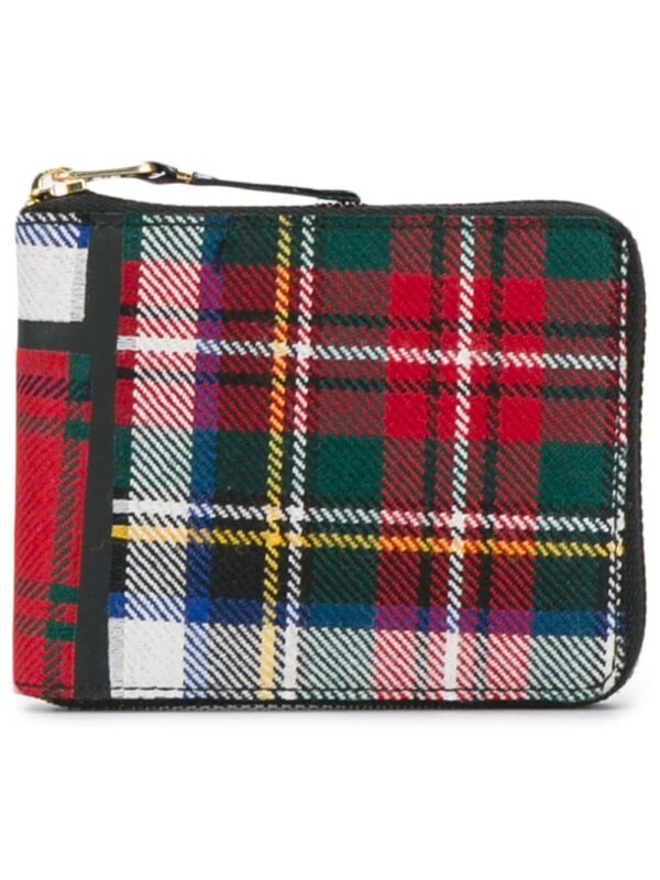 Comme Des Garçons Wallet  Large Red Tartan Wallet