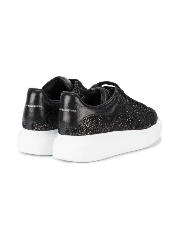 Alexander Mcqueen Oversized glitter lace-up sneakers - Image 4