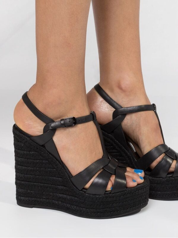 Saint Laurent  Tribute espadrille wedge sandals - Image 3