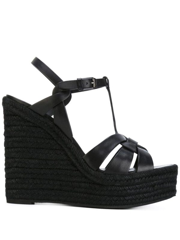 Saint Laurent  Tribute espadrille wedge sandals