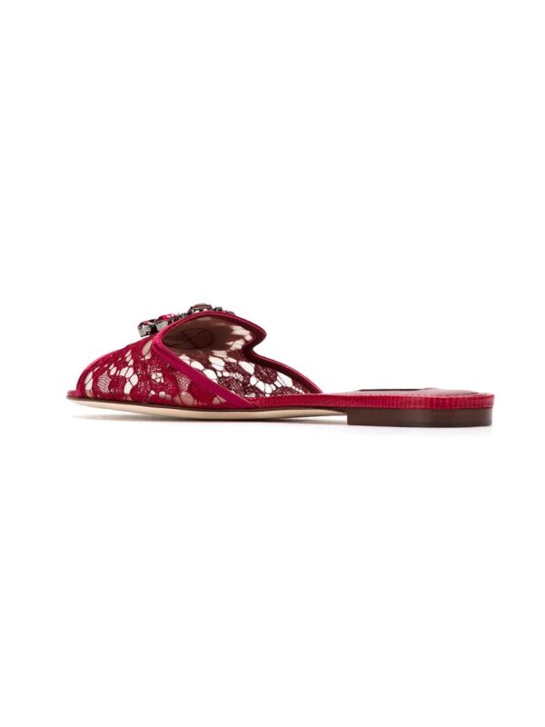 Dolce & gabbana  Bianca crystal-embellished lace sandals - Image 3