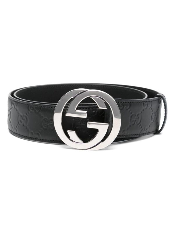 Gucci G buckle leather belt