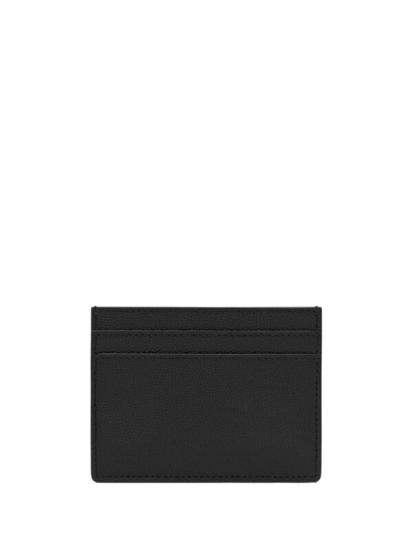 Saint Laurent logo-stamp grained-leather cardholder - Image 2