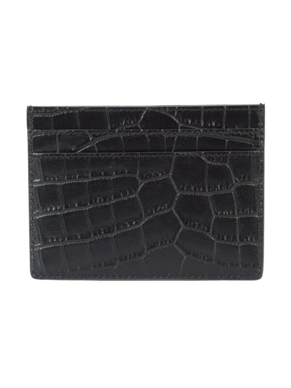 Saint Laurent crocodile-embossed leather cardholder - Image 2