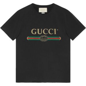 Gucci  logo print faded-effect T-shirt