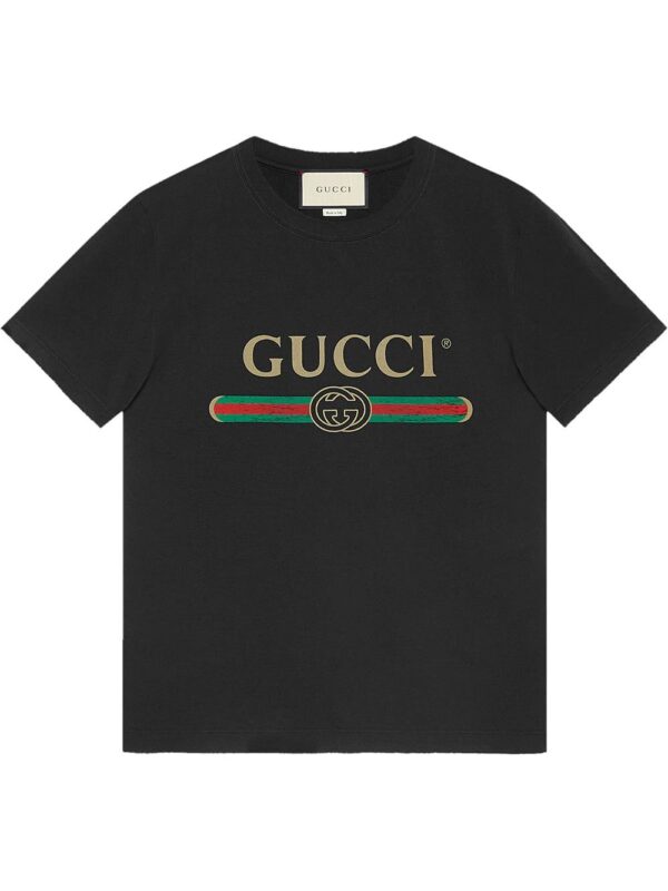 Gucci  logo print faded-effect T-shirt