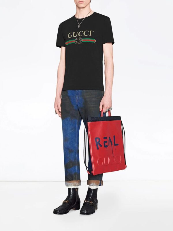 Gucci  logo print faded-effect T-shirt - Image 2