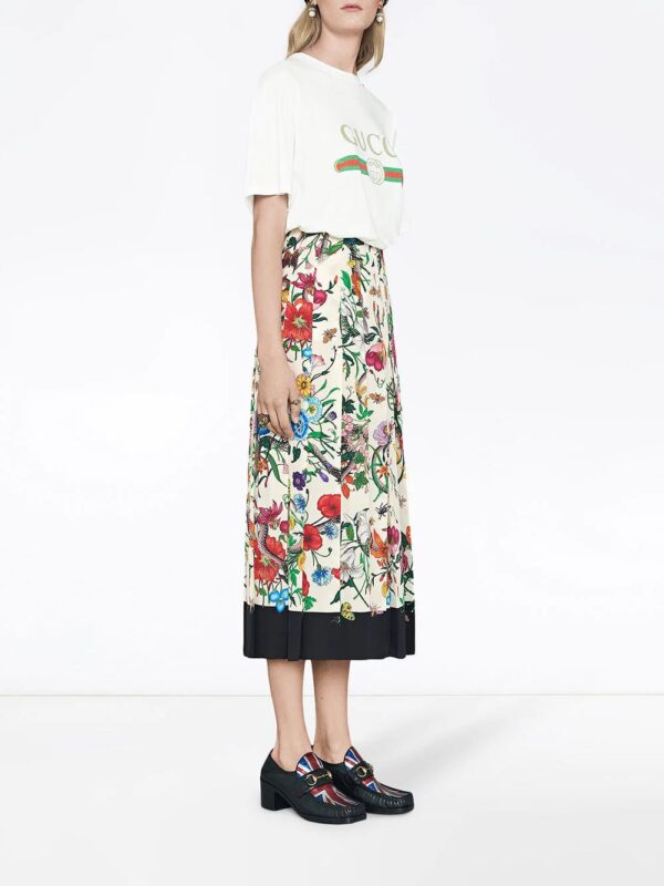 Gucci  ripped detail logo-print T-shirt - Image 2