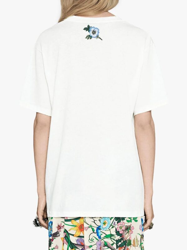 Gucci  ripped detail logo-print T-shirt - Image 4