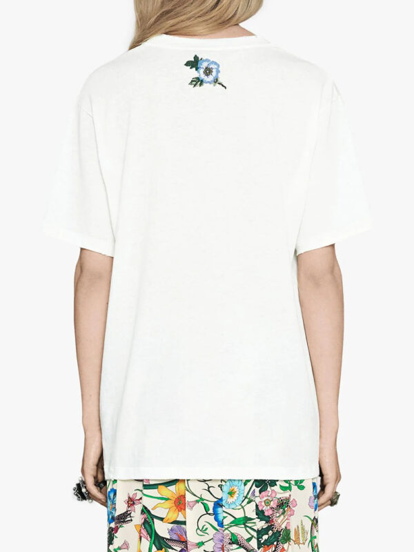 Gucci  ripped detail logo-print T-shirt - Image 4