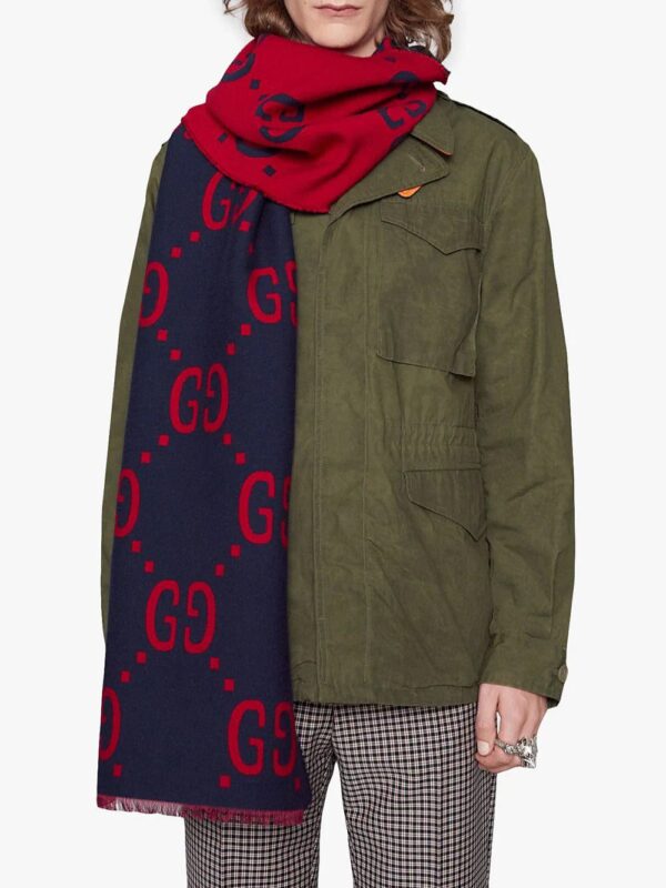 Gucci  GG jacquard wool silk scarf - Image 2