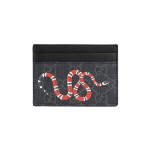 Gucci  Kingsnake print GG Supreme card case