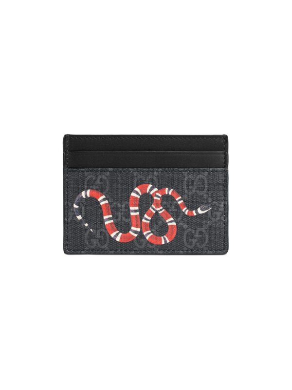 Gucci  Kingsnake print GG Supreme card case