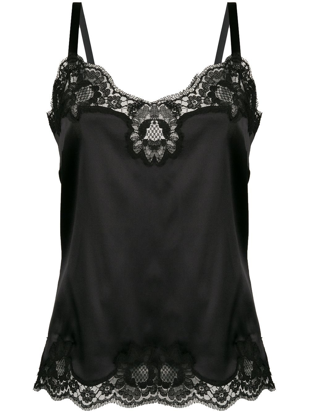 Dolce & Gabbana lace-trim satin camisole top