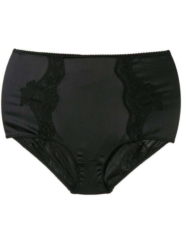 Dolce & Gabbana  high-waisted lace-detail satin briefs