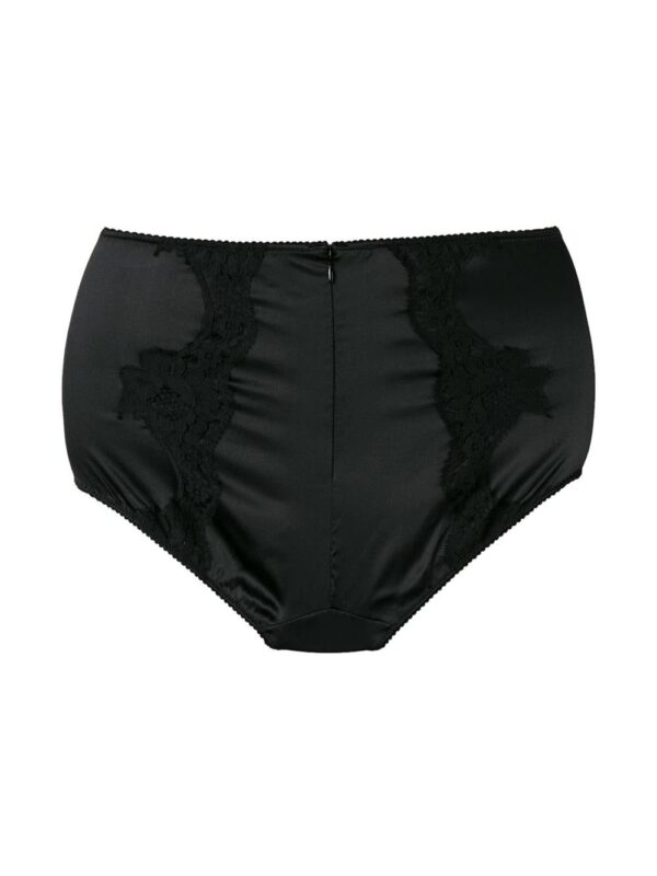 Dolce & Gabbana  high-waisted lace-detail satin briefs - Image 2