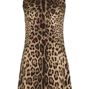 Dolce & Gabbana leopard-print A-line minidress