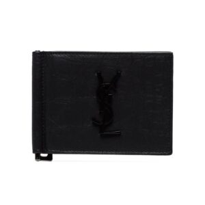 Saint Laurent  crocodile-embossed money clip wallet