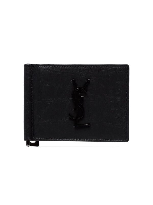 Saint Laurent  crocodile-embossed money clip wallet